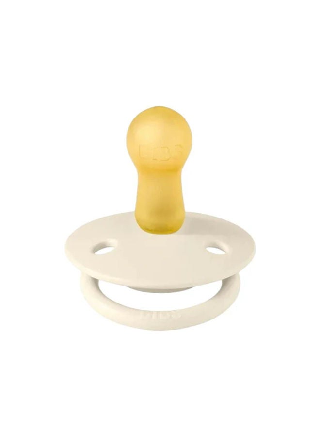 BIBS Pacifier De Lux 2 PACK Silicone Onesize Ivory/Baby Pink - Image 2